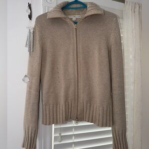 Tommy Hilfiger Beige Dual Zip-Up Sweater